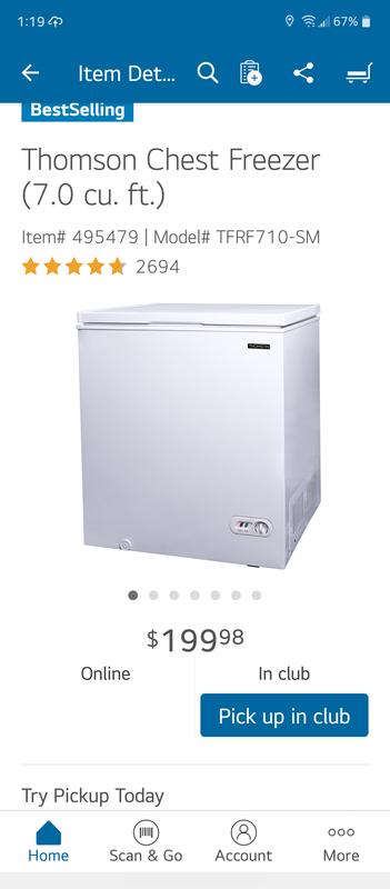 Thomson Chest Freezer (7 cu. ft.) - Sam's Club