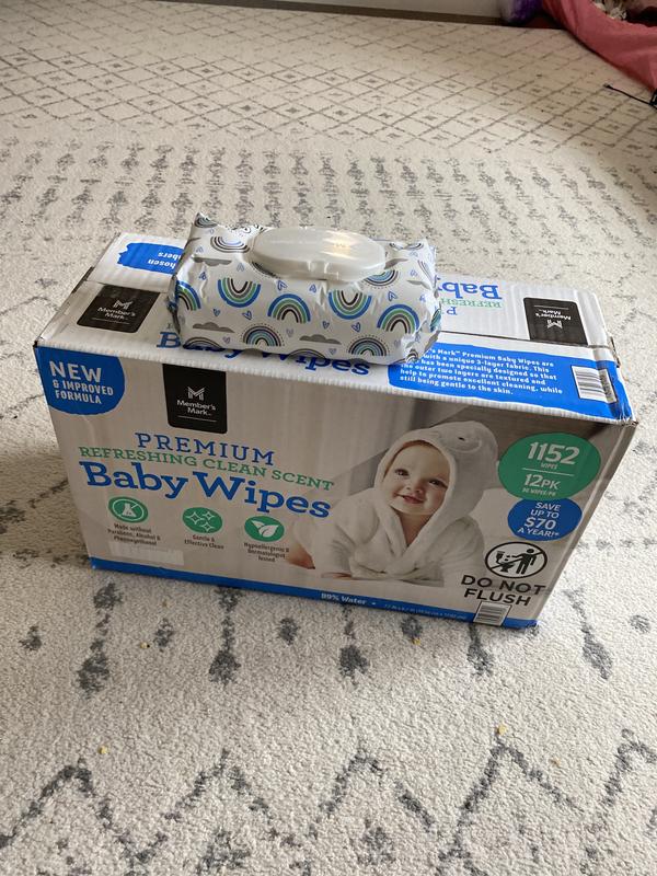 Member s Mark Premium Baby Wipes Refreshing Clean Scent 12 pk. 1152 Wipes Sam s Club