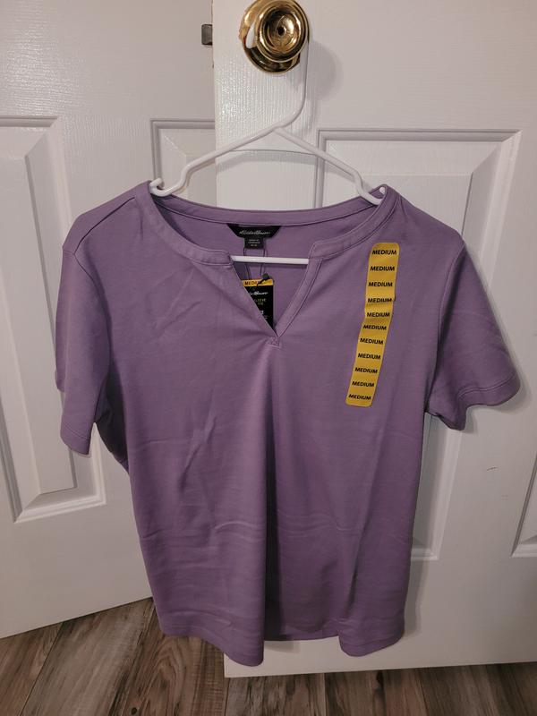 L, NEW Eddie Bauer Women's Long Sleeve V Neck Shirt  Purple Top, Large  Long Tshirt, not_nwt - Eddie Bauer – Buttons & Beans Co.