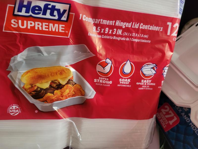 Hefty Supreme Foam 1 Compartment HLC (125 Ct.)