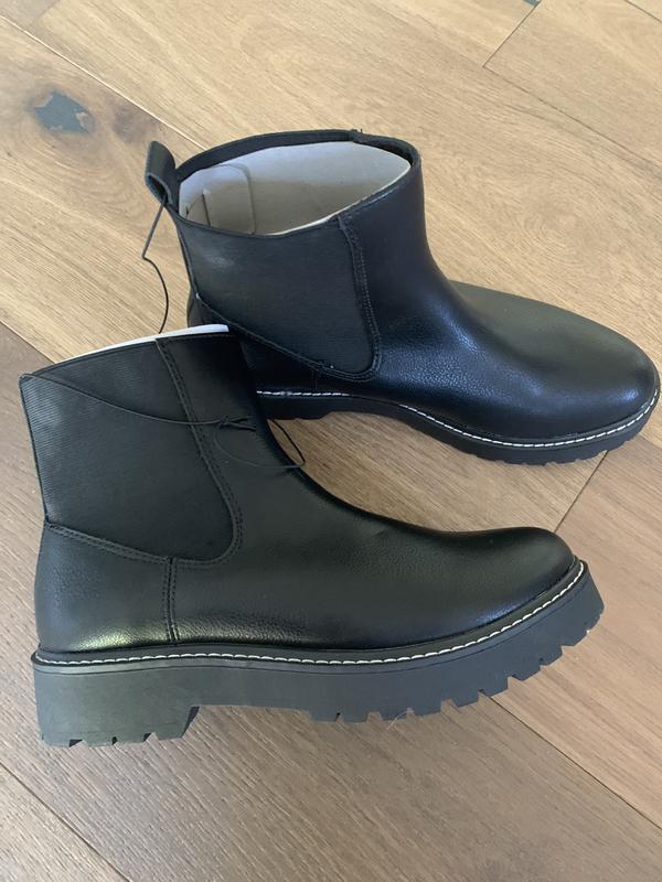 Raid adelina black chunky studded chelsea boots online