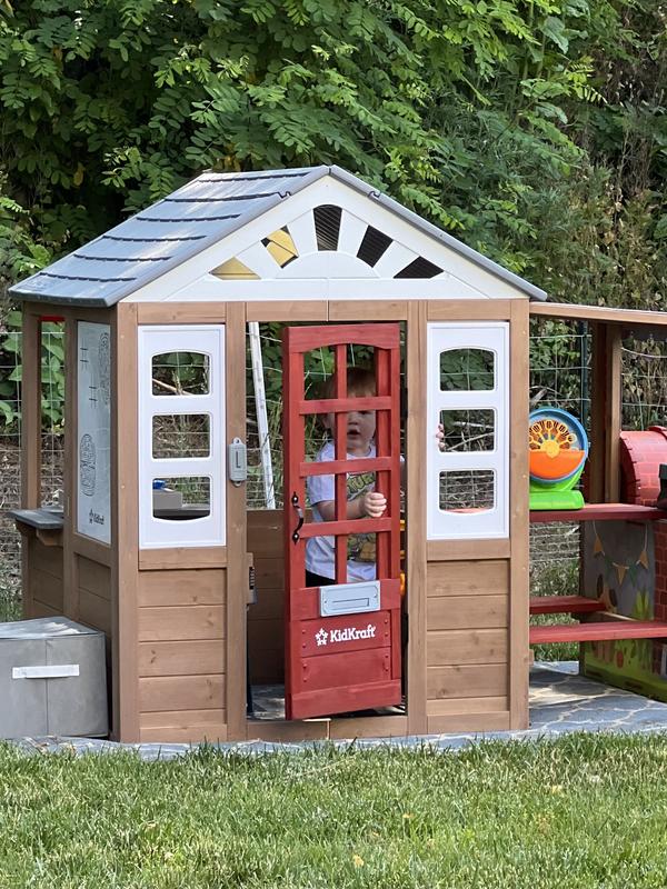 KidKraft Grill & Chill Pizza Party Wooden Outdoor Playhouse