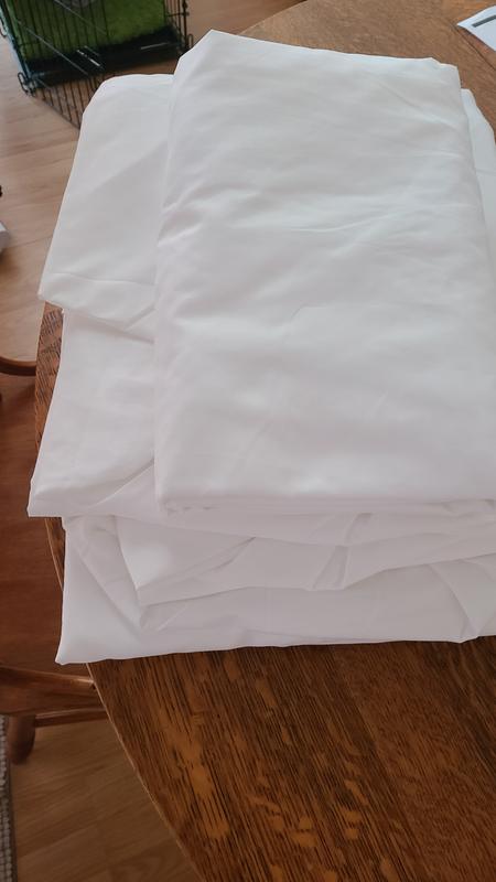 Hospitality Bulk Set of 6 White Flat Bed Sheets - Easy Care (Assorted Sizes)  - Sam's Club