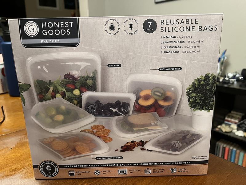 Reusable Silicone Food Bag PACK OF 7 - HomeHero