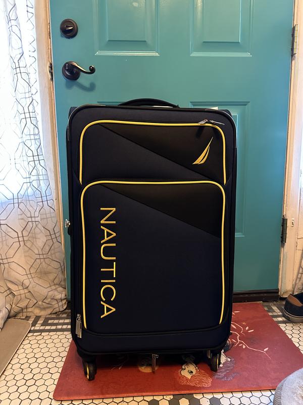 Nautica Emry 2pc Softside Luggage Set, Navy Yellow