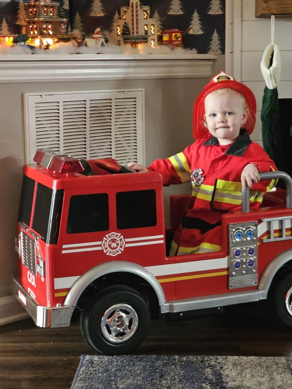 Fire truck cheap power wheels 12v