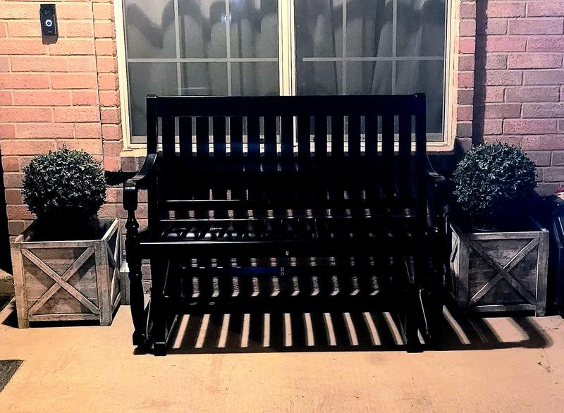 Member's mark painted wood glider bench discount