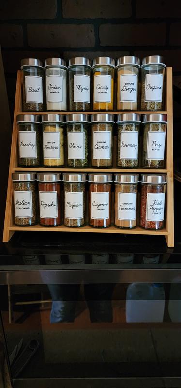 Spice Jar Bundle With Spice Rack Organizer & Labels – Fresh