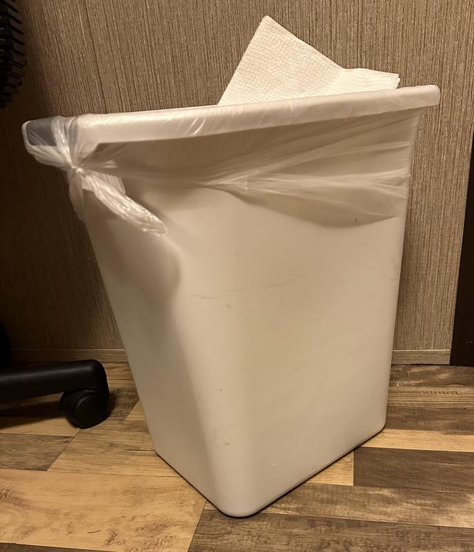 Ox Plastics 7-10 Gallon Trash Can Liner, High Density 24x24, 1000 Bags/Rolls per Case, Easy to Use and Store, for Bathroom, Kitchen, or Office