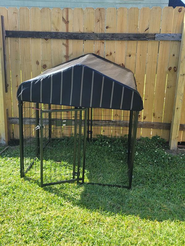 Lucky dog pet resort kennel with cover best sale