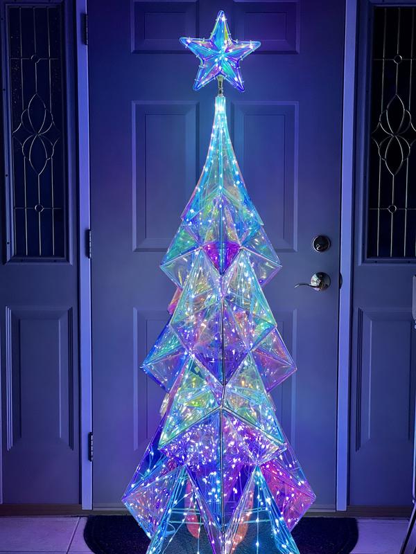 Iridescent Christmas Tree & Snowman #samsclub 