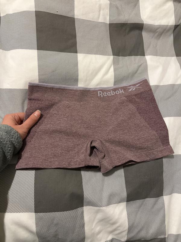 Reebok 4 Pk Seamless Boyshorts Performance Training L Black Gray