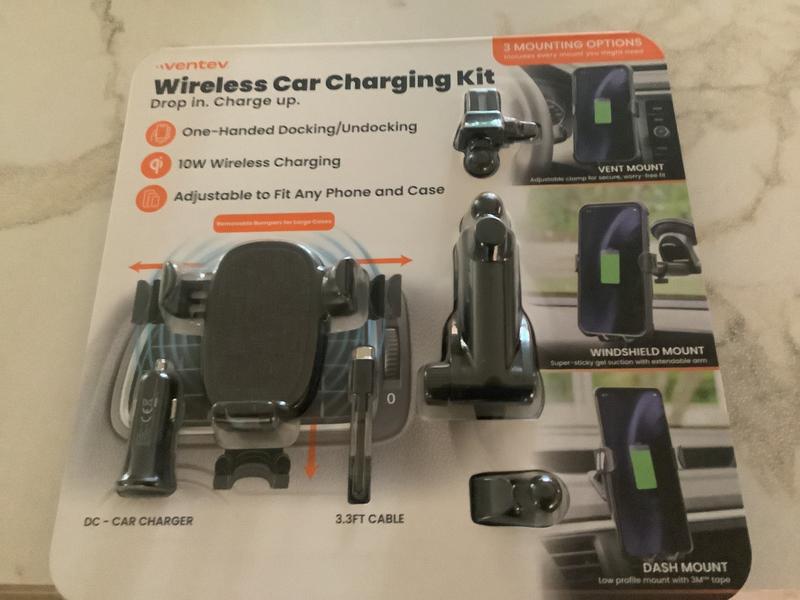 Ventev Wireless Qi Car Charging Kit with 3 Mounting Options - Sam's Club