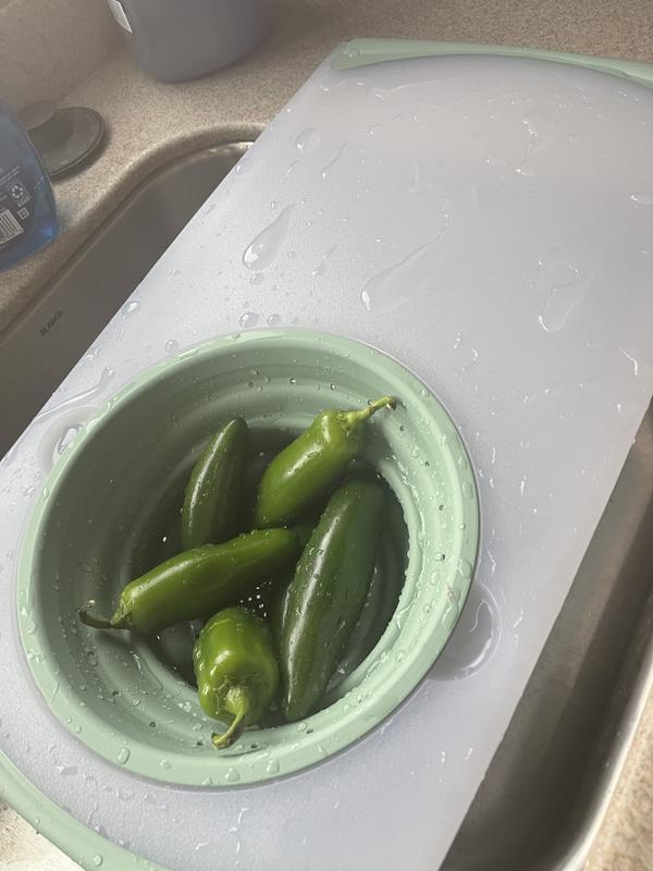 Over the Sink Strainer Cutting Board Food Safe Campbells Customs 