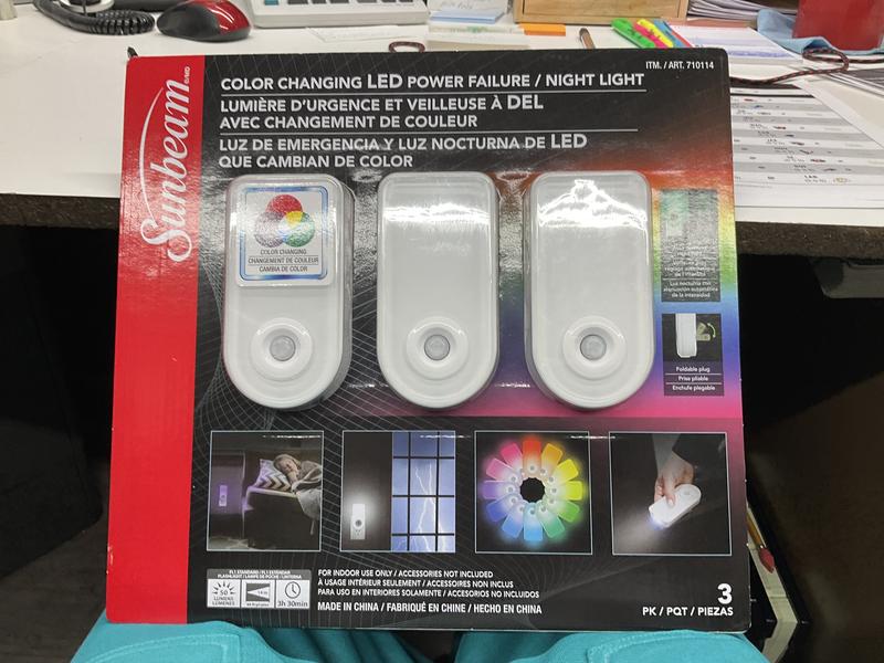 Ecoscapes Power Failure Emergency Night Light, Rechargeable, White (2 pk.)  - Sam's Club
