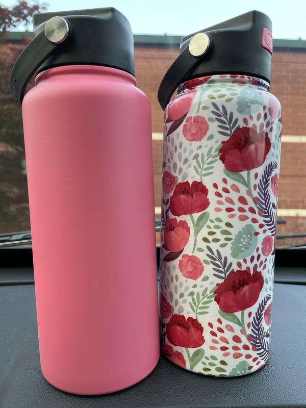 Hydraflow Triple Insulated Water Bottle Stainless Steel Flask 34oz. Pink