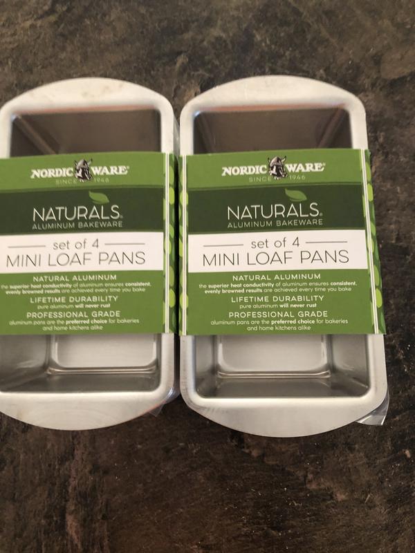 Nordic Ware Natural Aluminum Mini Loaf Pan, 8 pack