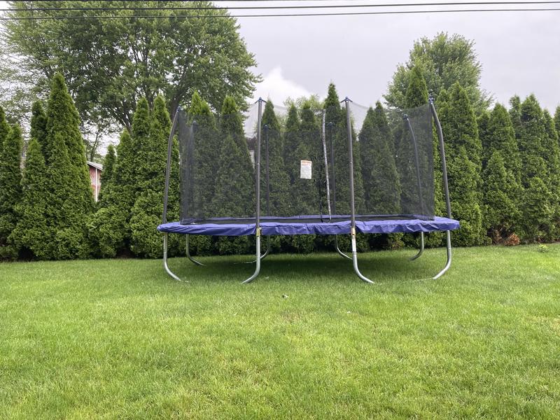 Skywalker Trampolines 15ft x 9ft Rectangle Trampoline with Enclosure – Blue  - Sam's Club