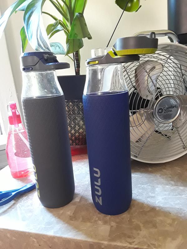 ZULU Studio Tritan Water Bottles with Silicone Grip, Leak Proof