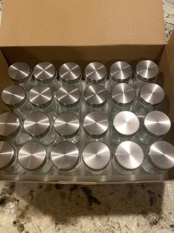 Orii Spice Storage Solution: 24 Glass Jars, Labels & Funnel - Sam's Club