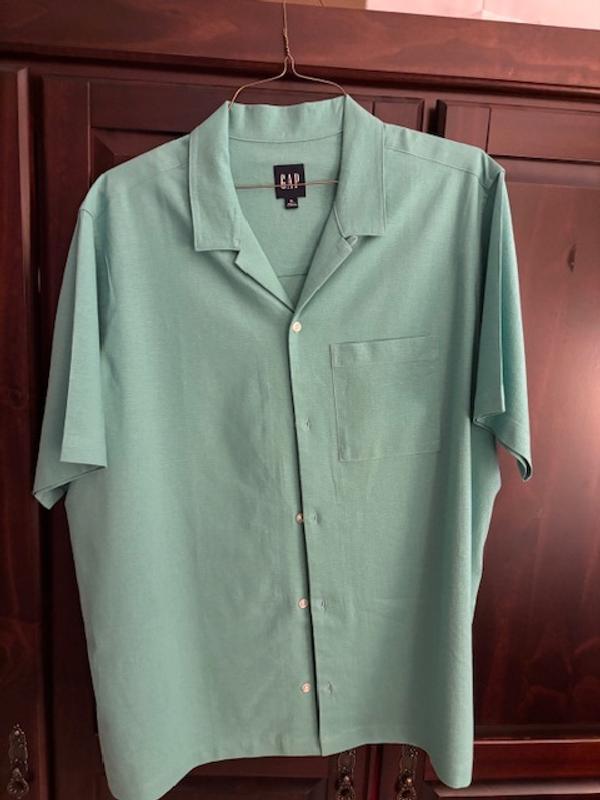 Gap Men's Short Sleeve Button-Up Linen Shirt - Sam's Club