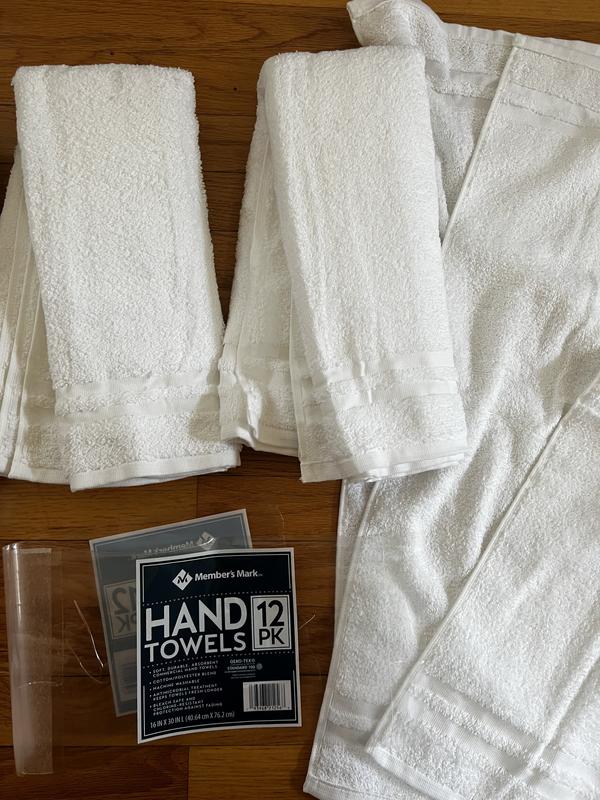 Member's Mark Commercial Hospitality Hand Towels White Set of 12