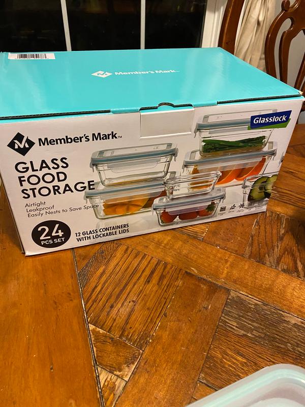 Member's Mark 24-Piece Glass Food Storage Set By Glasslock - Sam's Club