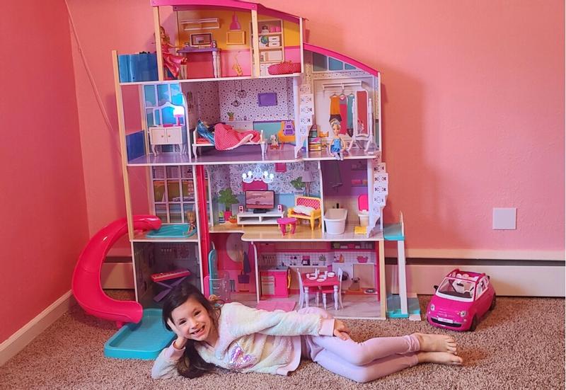 EP EXERCISE N PLAY Dollhouse Dream House Building Toys, Large Doll House  with 2 Dolls and Furniture Accessories 8 Rooms Miniature Dreamhouse for  Toddlers Kids Girls 3 4 5 6 7 Year