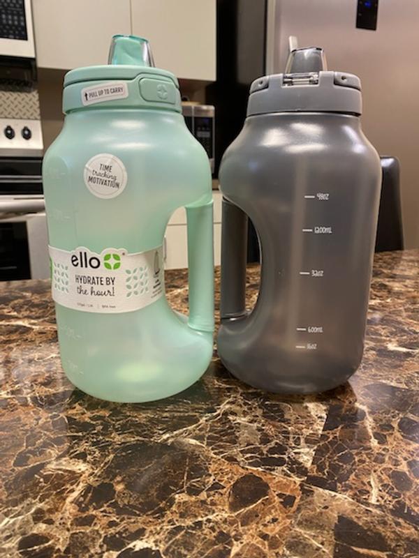  Ello Hydra 64oz Half Gallon Vacuum Insulated Stainless Steel  Jug with Locking, Leak-Proof Lid and Soft Silicone Straw, Metal Reusable Water  Bottle, Keeps Cold All Day, Black : Sports 