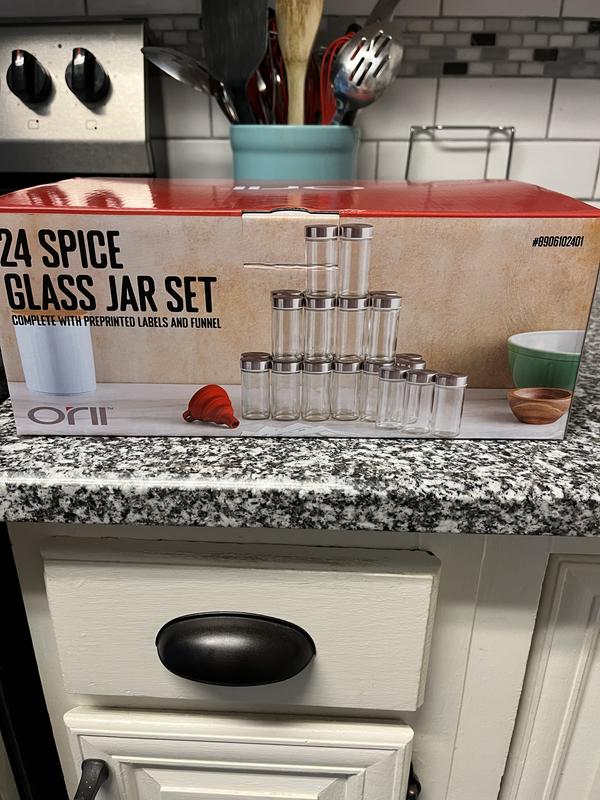 Set of 4,Spice Set Spice Containers, Seasoning Jars Empty Glass Spice Jars  Minimalist, Spices Seasonings Sets Spice Bottles for Spice Rack, Drawer,  Cabinet