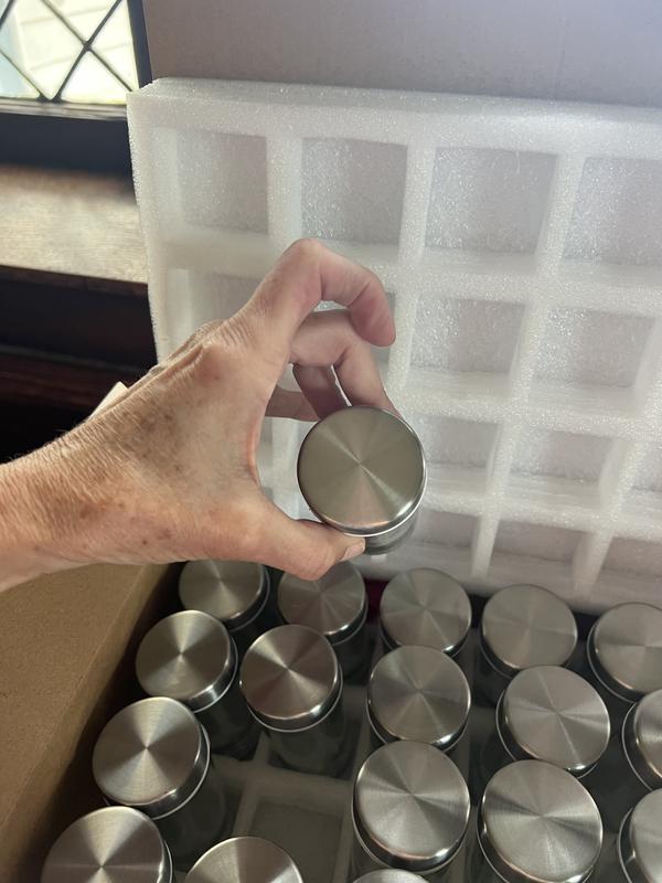 Orii Spice Storage Solution: 24 Glass Jars, Labels & Funnel - Sam's Club