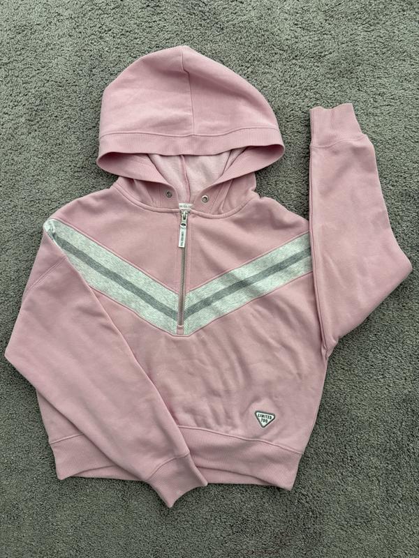 Limited Too Girls Pink Half Zip Hooded Pullover - Sam's Club