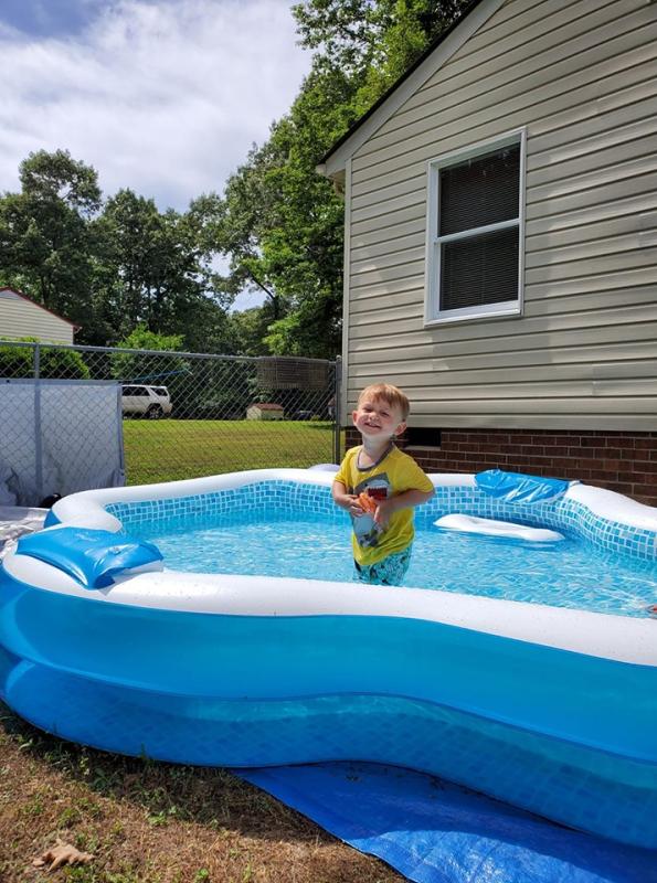 Summer Waves Inflatable Family Pool with Mosaic Interior Print Sam s Club