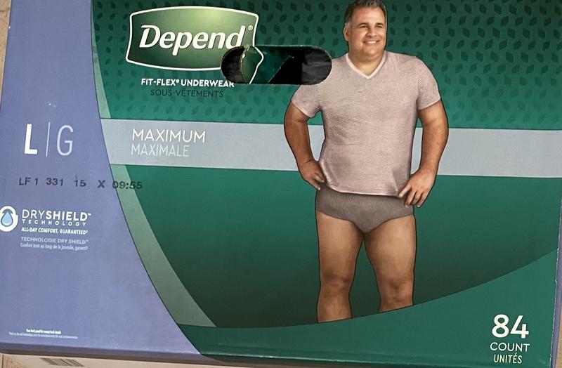 Depend Adult Briefs, Diaper Style, Maximum Fitted Protection, Size Large,  Full Case of 48 (217-0603)