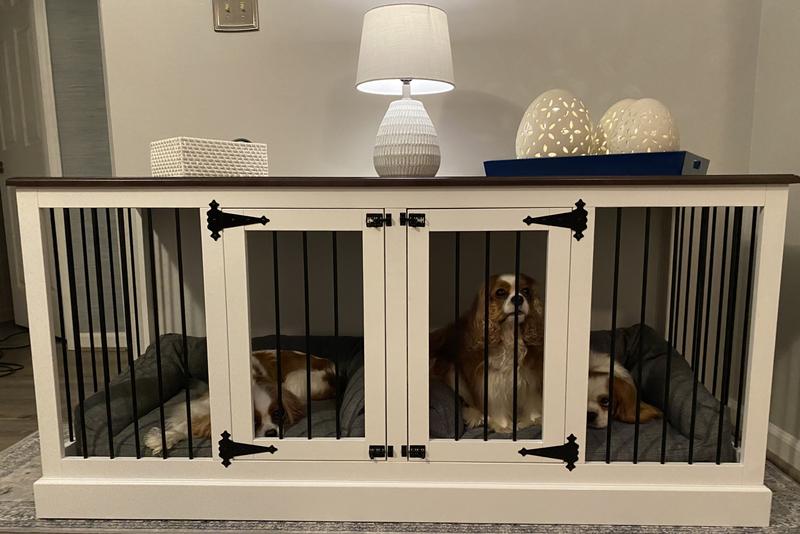 Pet crate outlet credenza