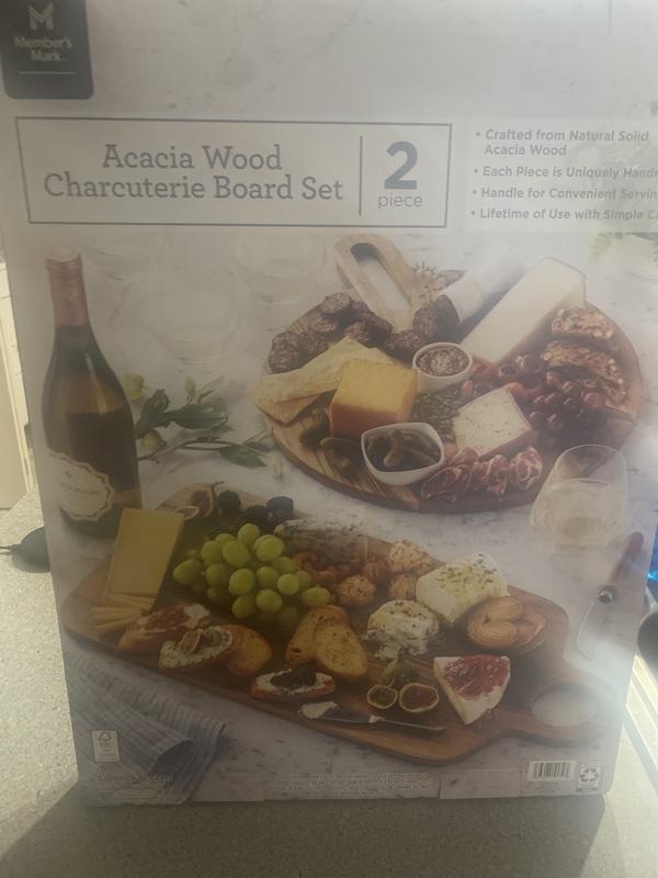  Member's Mark Acacia Wood Charcuterie Boards, Set of 2: Home &  Kitchen
