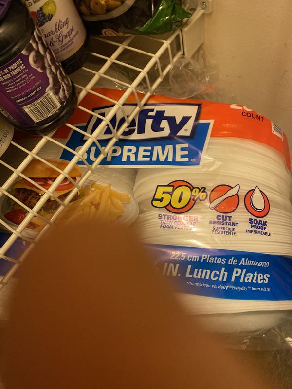 Hefty Supreme Foam Disposable Lunch Plates, 8 7/8 (250 ct.)