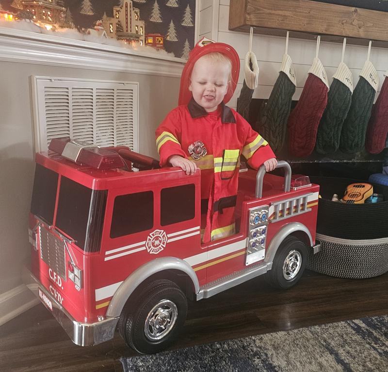 12 volt best sale ride on firetruck