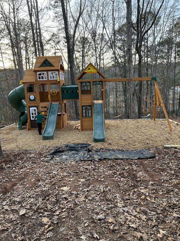 INSTALL ONLY - Bear Cave Lodge Playst & Swing Set by Cedar Summit