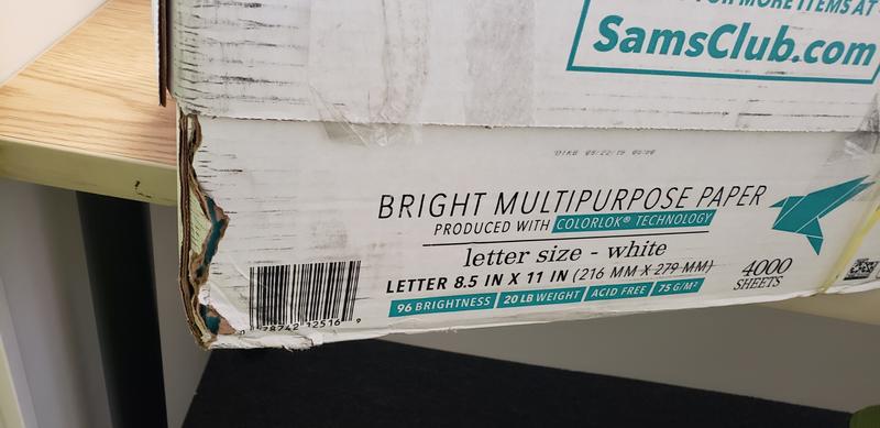 Member's Mark Bright White Multipurpose Paper, 20 lb., 96 Bright, 8.5 x  11in., 8 Ream Case - Sam's Club