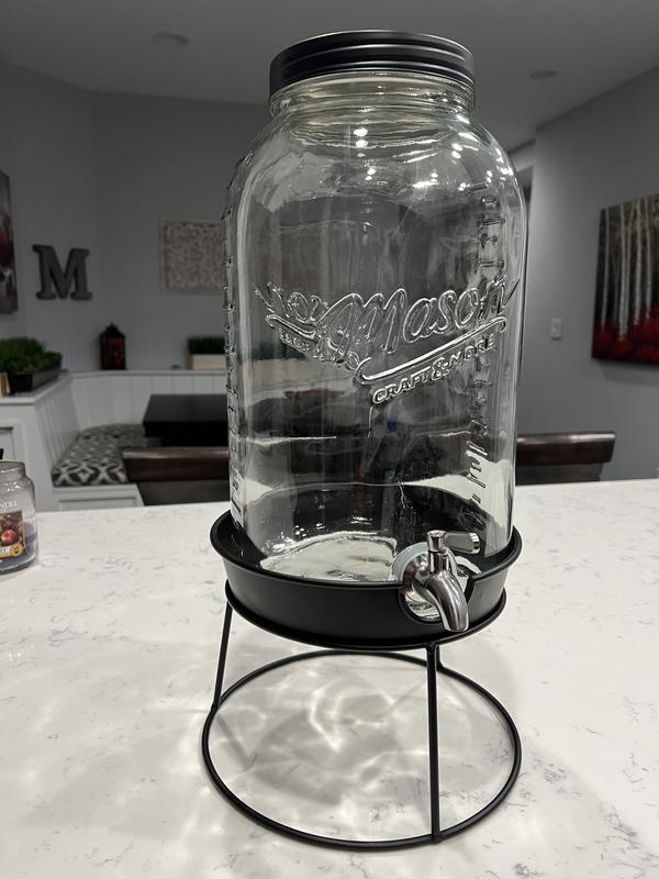 Mason Craft & More 2.9 Gallon Glass Drink Dispenser with Metal Rack - Sam's  Club