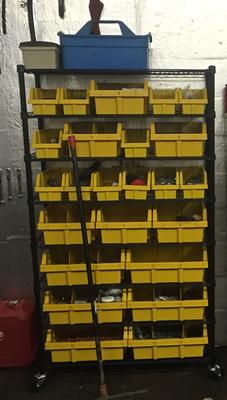 Seville Classics 24-Bin Rack with Wheels - Sam's Club