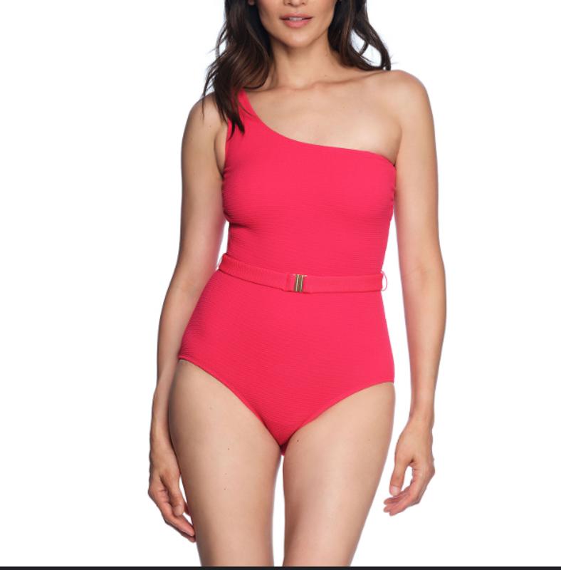 Loft Women's Asymmetrical Textured One-Piece Swimsuit
