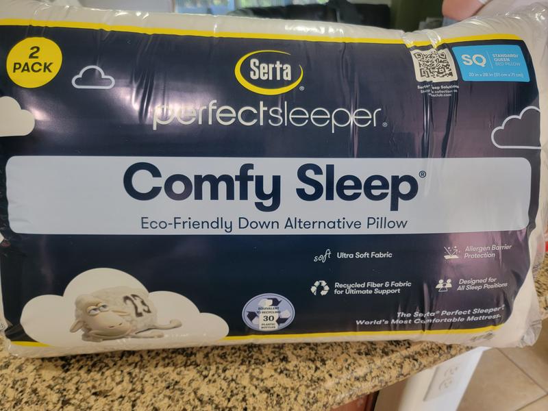 Serta Perfect Sleeper Comfy Sleep Eco-Friendly Bed Pillow, 2 Pack (Assorted  Sizes) - Sam's Club