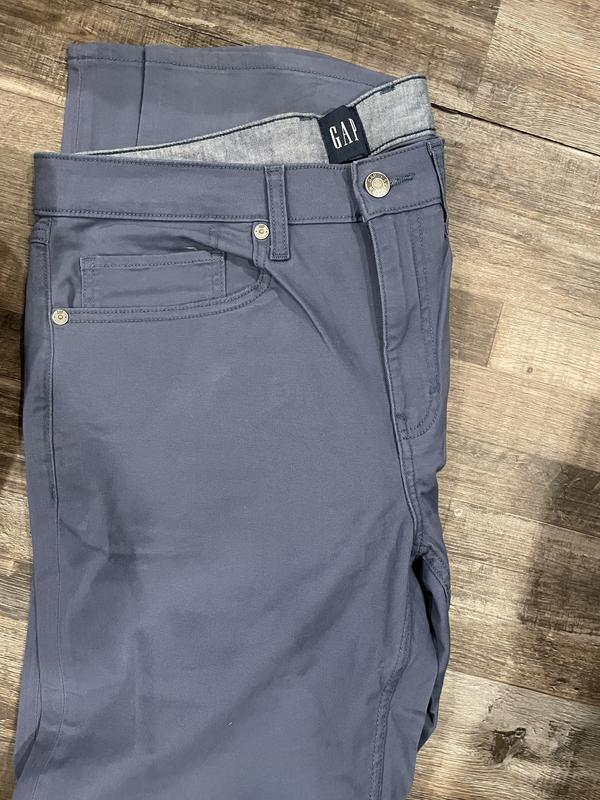 GAP Men's Super Soft Stretch Twill 5 Pocket Slim Fit Pant (Blue Indigo,  32x30) 