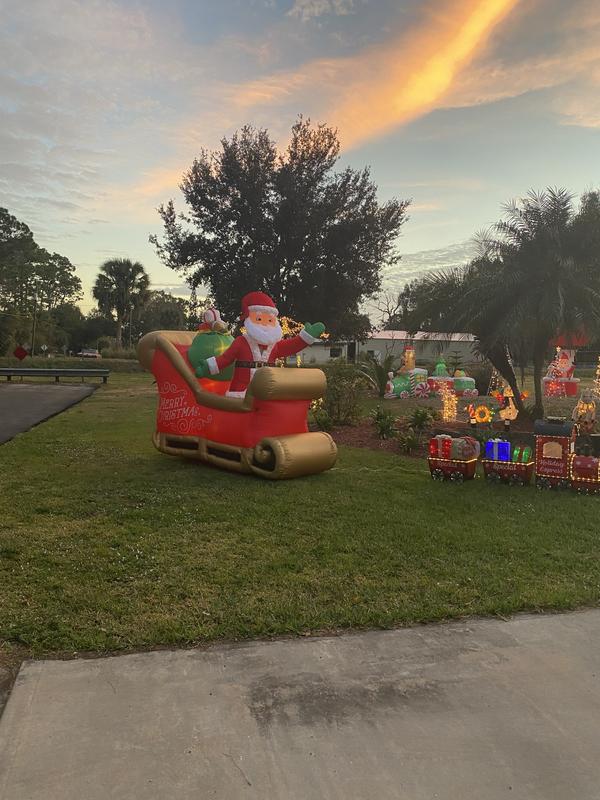 Airblown Inflatable Deluxe Fabric Santa Sleigh - Sam's Club