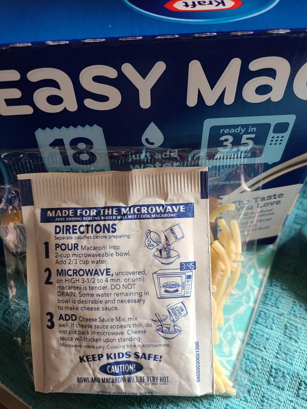 Kraft Easy Mac Original Macaroni & Cheese Microwavable Dinner, 18 pk.