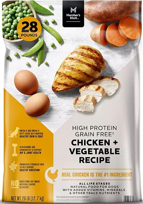 Member s Mark Grain Free Chicken and Vegetable Recipe High Protein Dry Dog Food 28 lbs. Sam s Club