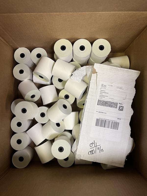 2 Ply 3x90' Carbonless Receipt Roll Paper-50 Rolls – XIIB Supply