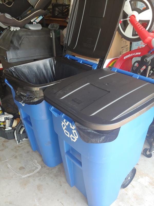65 Gallon Trash Bags, Large Black Trash Bags (50 Count)
